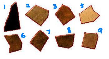 mosaic pieces extracted form the image mosaic pieces extracted form the image