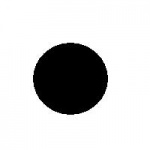 A black circle.